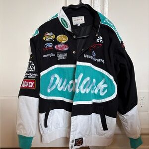 Cuddl Duds Black and Teal Bomber Jacket